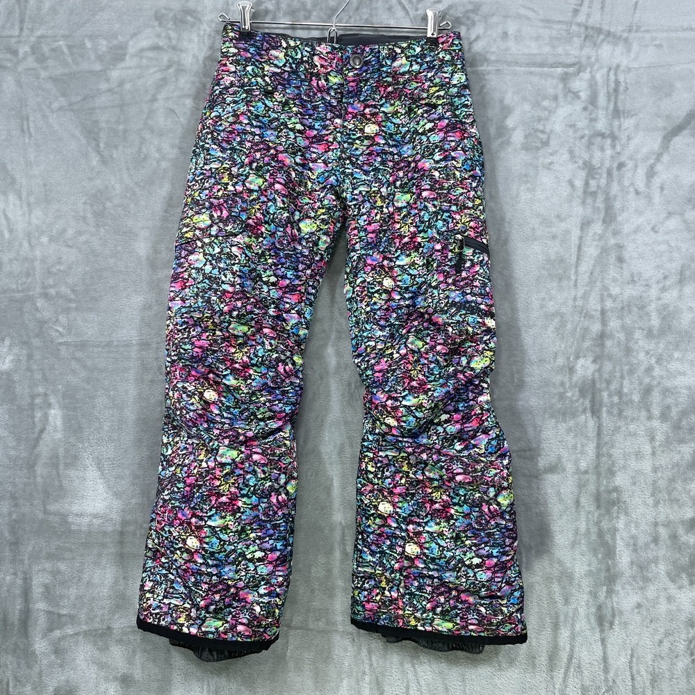 Boulder‎ Gear Snow Pants Youth Girls S Black  Purple Insulated Ski  Adjustable